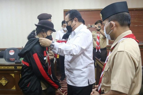 Kontingen Kwarda Bali Dilepas ke Jambi, Ikuti Perkemahan Wirakarya