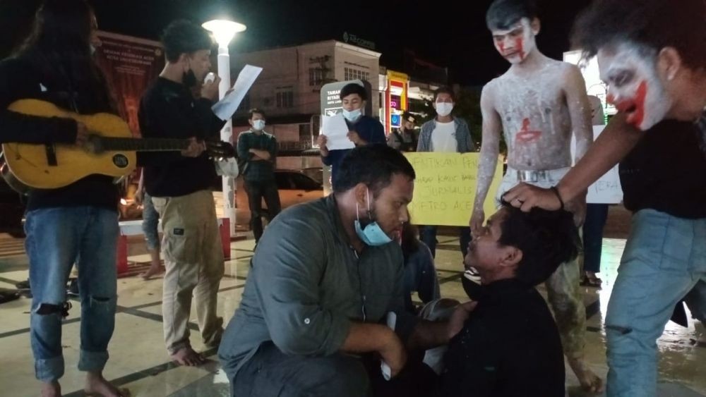 Kasus Kekerasan ke Jurnalis Marak, Aksi Solidaritas Digelar di Aceh