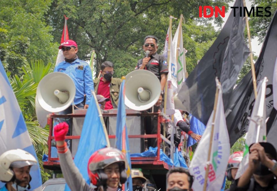 UMK 2022 Kab. Bandung Tak Naik, Buruh Ancam Mogok Kerja