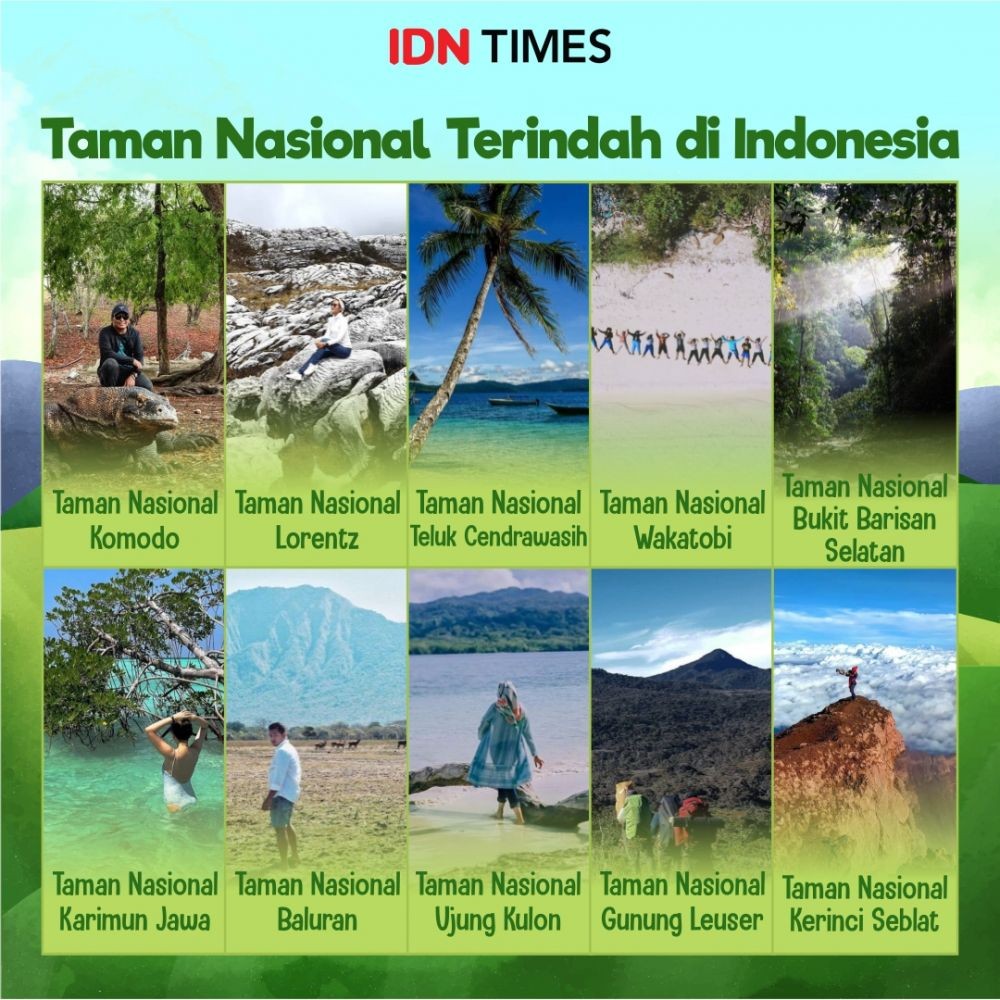 wisatawan pemula menjelajahi taman nasional di Indonesia