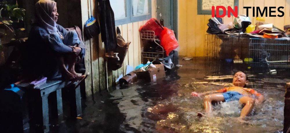 Pemukiman Warga di Balikpapan Barat Tergenang Banjir Rob