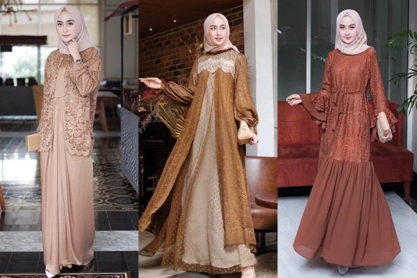 10 Style Kondangan Tema Cokelat ala Sitti Ashari, Ragam Modelnya Apik