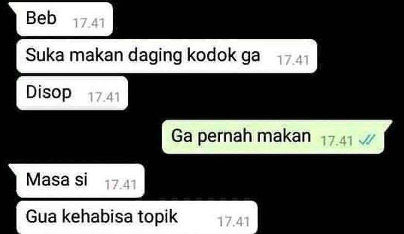 10 Chat Bareng Pacar Bahas Makanan Ini Punya Ending Kocak