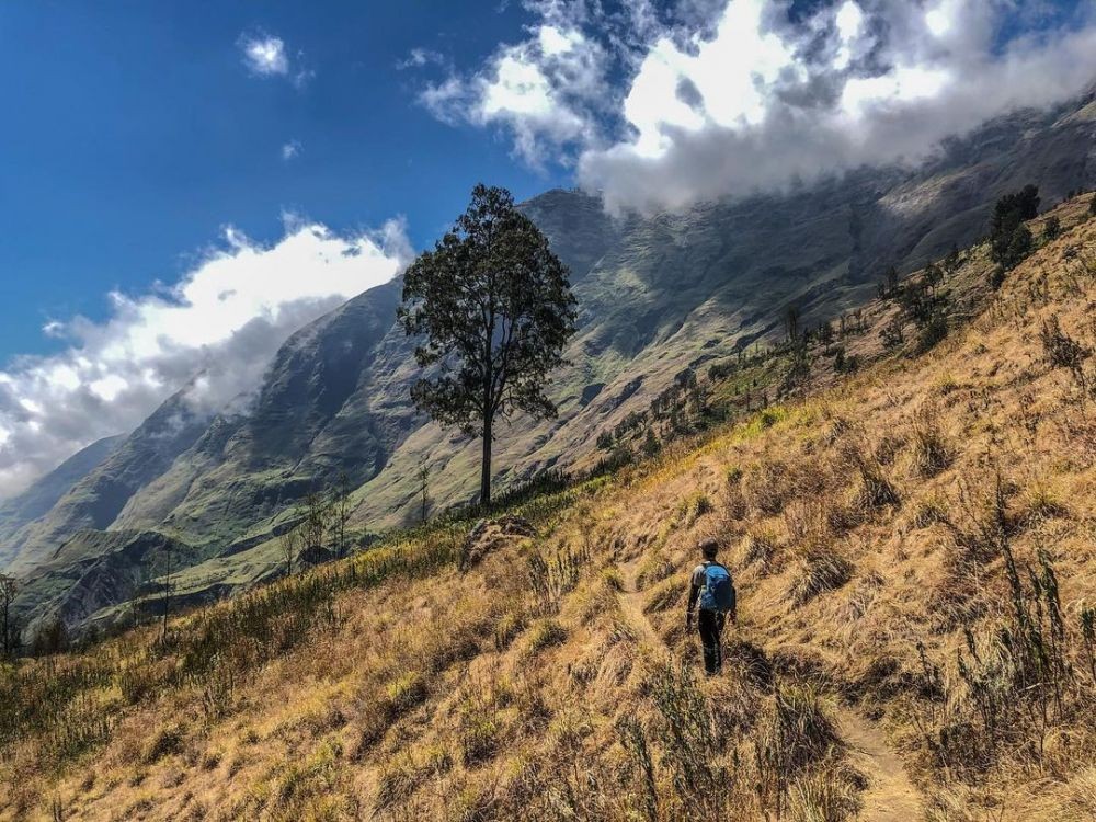 9 Potret Kecantikan Gunung Rinjani via Jalur Torean, View-nya Magis!