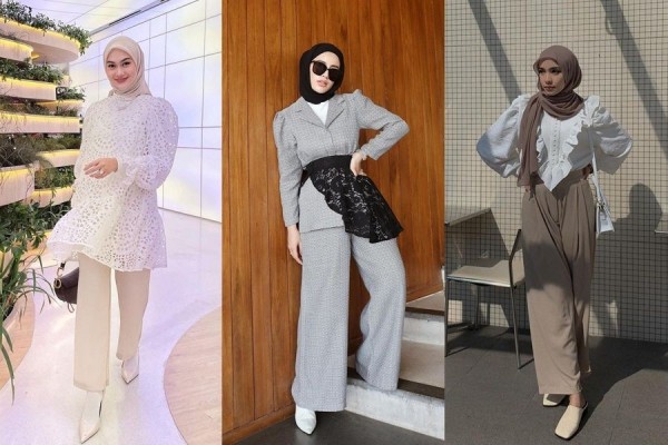 9 Style Kondangan Hijab dengan Kulot, Bikin Kelihatan Awet Muda