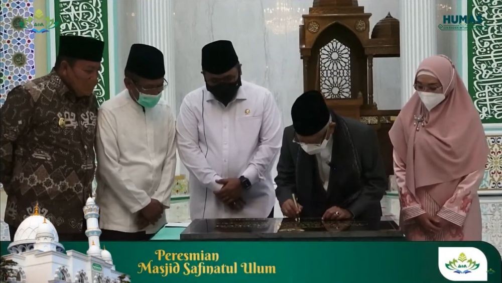 8 Tahun Dibangun, Masjid Safinatul Ulum UIN Raden Intan Diresmikan Wapres 