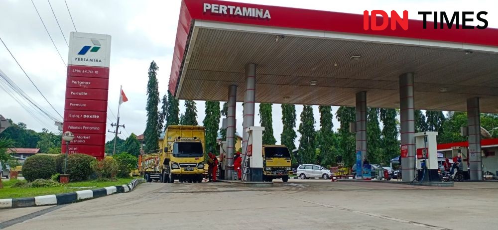Marak Antrean Kendaraan Isi Solar di SPBU Lampung, Ini Kata Pertamina