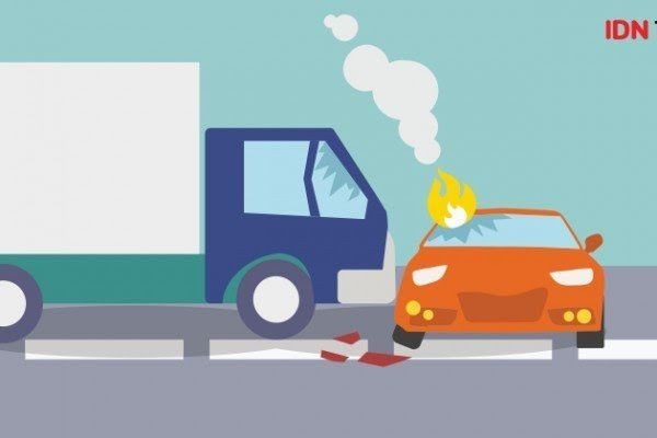 Rem Blong Truk Tronton di Exit Tol Bawen, 3 Pemotor Meninggal Dunia