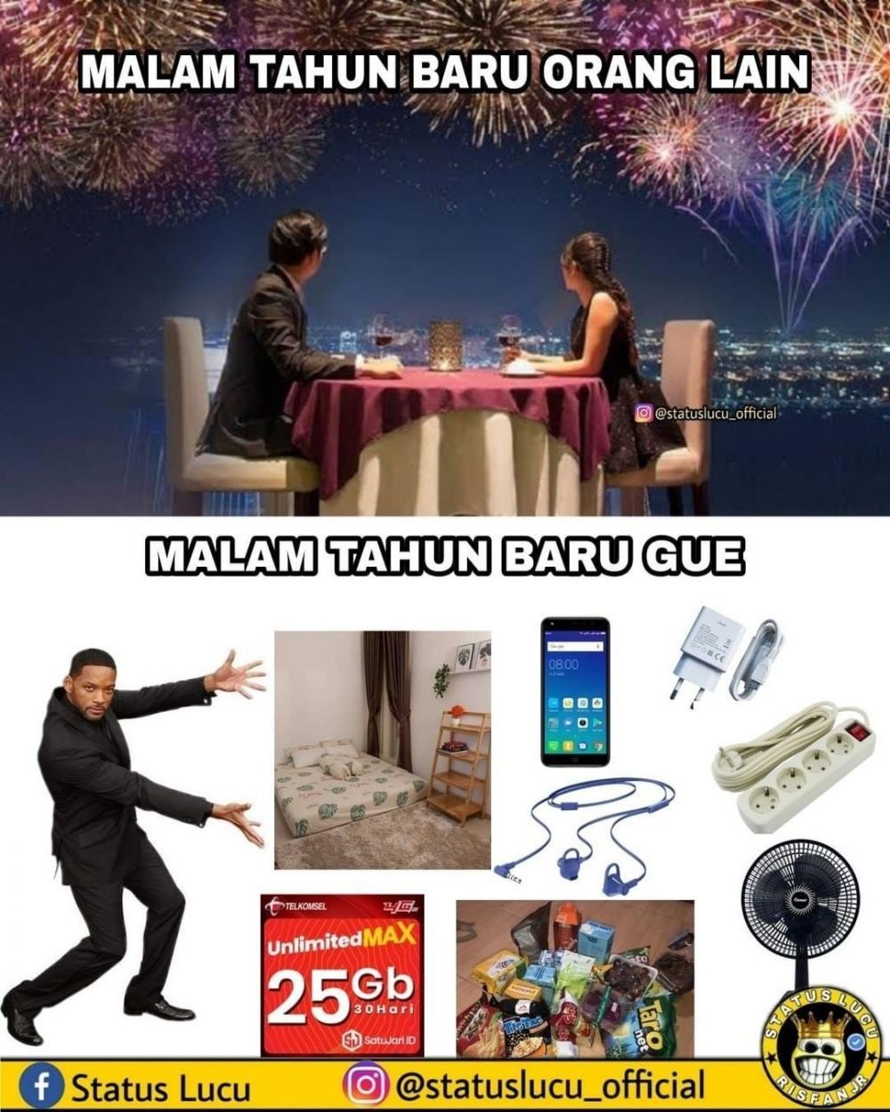 10 Meme Tahun Baru Orang Lain Vs Gue Jangan Gitu Dong