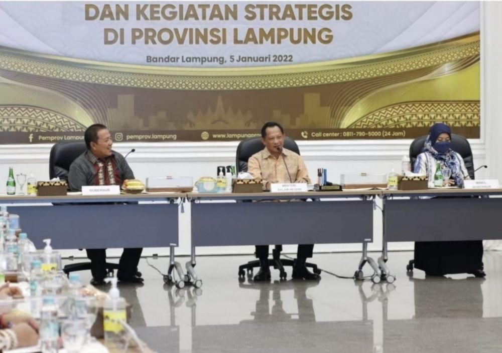 Mendagri Tito Puji Capaian Pendapatan Daerah 2021 Provinsi Lampung