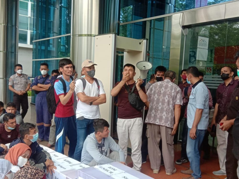 Demo Pengungsi Asing di Kantor UNHCR Makassar Berakhir Ricuh