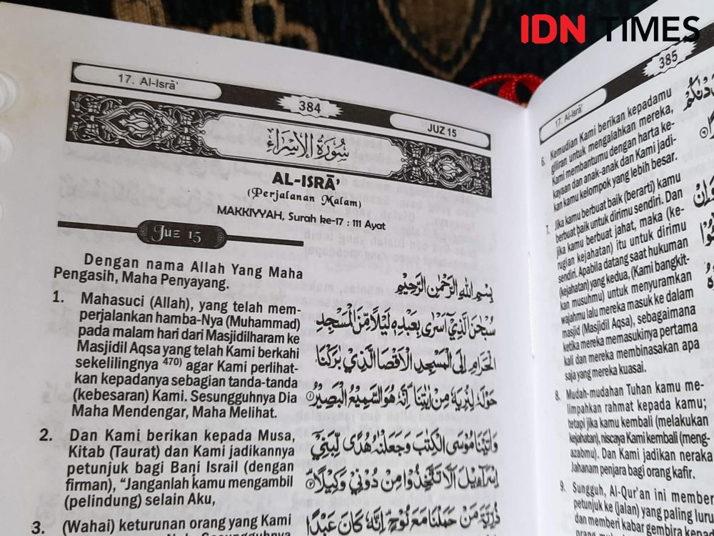 Urutan Surah Dalam Al Quran Juz 15 Dan Kandungannya Lengkap