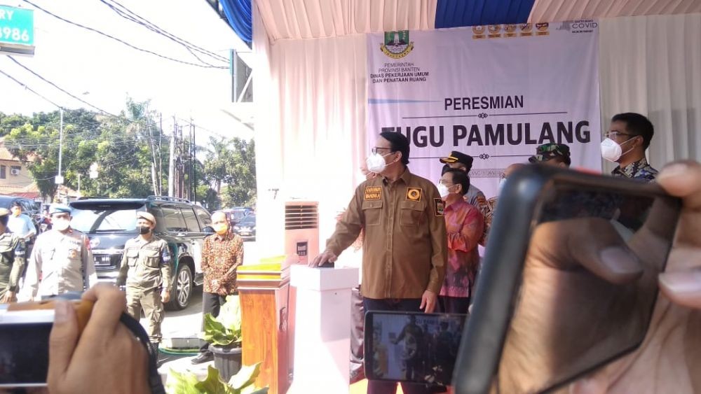 Habiskan Rp700 Juta, Tugu Pamulang Baru Diresmikan Gubernur Banten 