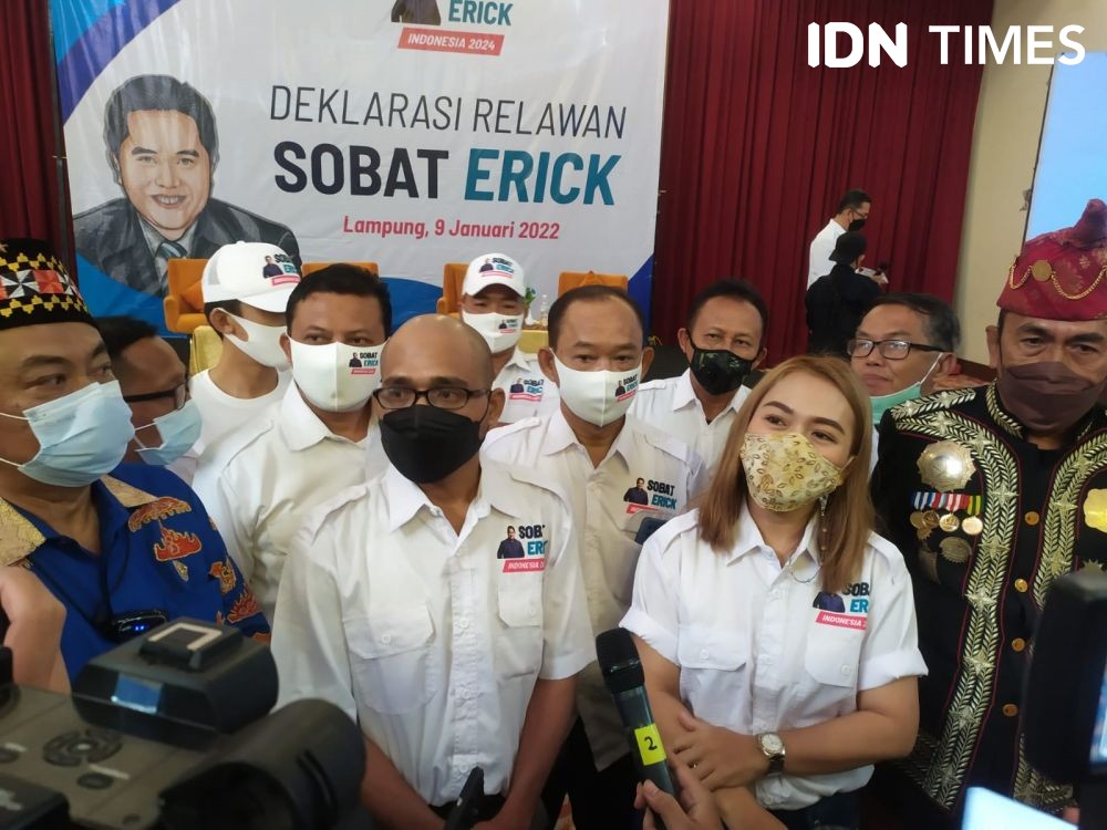 Puluhan Relawan Lampung Kumpul, Dukung Erick Thohir Maju Pilpres 2024
