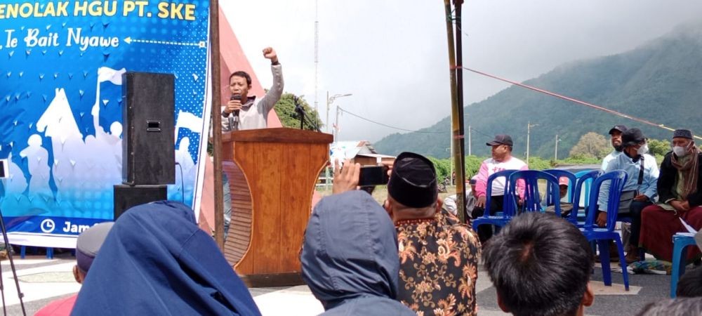Ratusan Petani di Lombok Timur Tolak HGU PT SKE di Sembalun