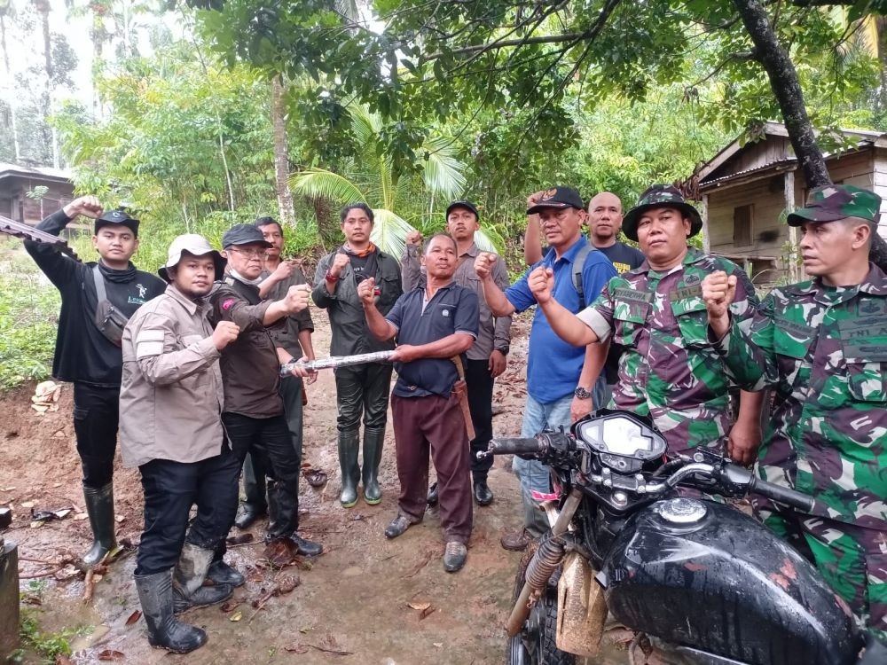 Kawanan Gajah Masuk Pemukiman Warga di Langkat