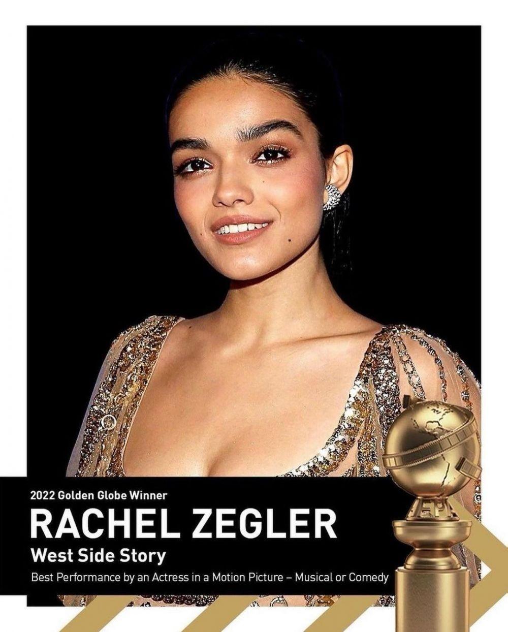 Potret Rachel Zegler, Best Actress di Golden Globes 2022