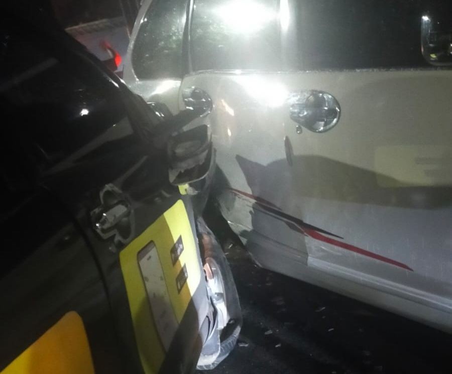Brak! Kecelakaan Beruntun 3 Mobil Kembali Terjadi di Bandar Lampung