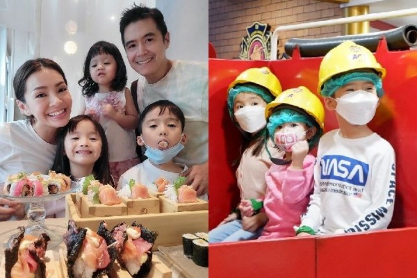 10 Potret Sibling Goals Ketiga Anak Maya Septha, Saling Menyayangi