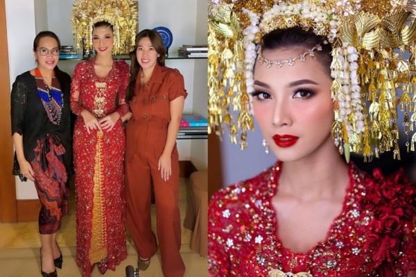 9 Kebaya dan Makeup Resepsi Nikah Sheila Dara, Adat Minang Glamor!