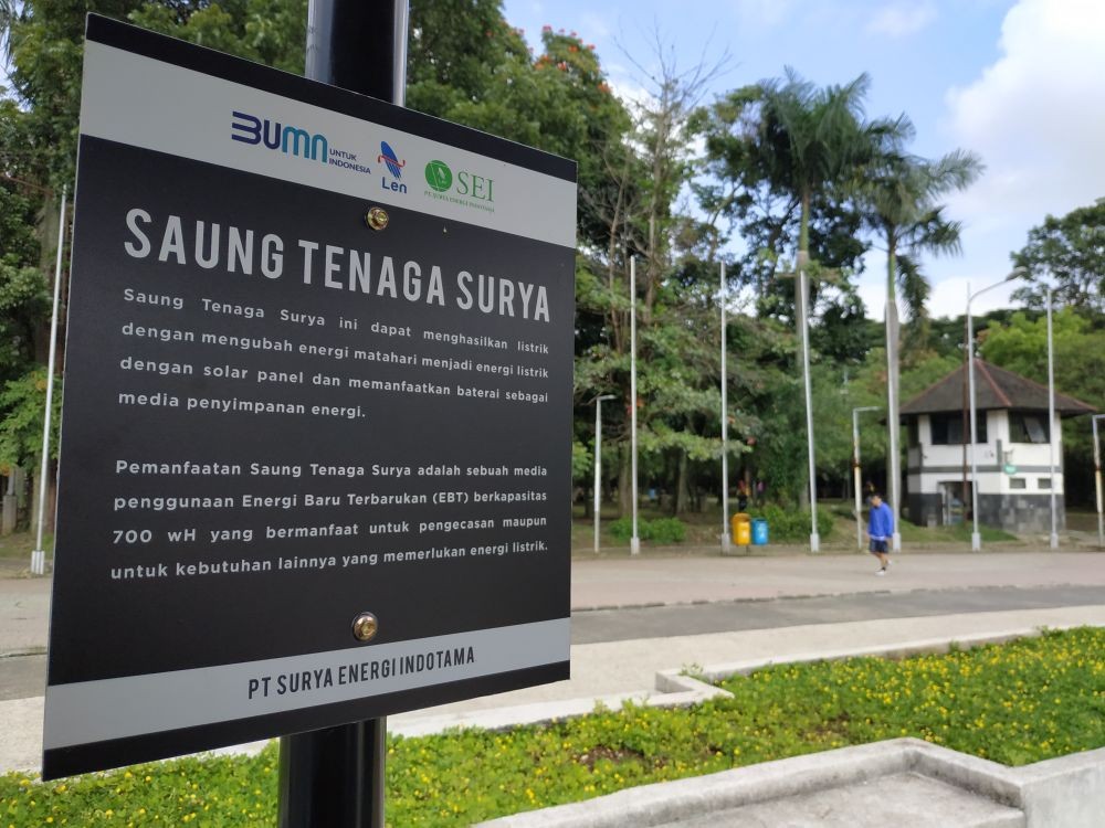 Lima Saung Energi Tenaga Surya Mejeng di Taman Tegallega Bandung
