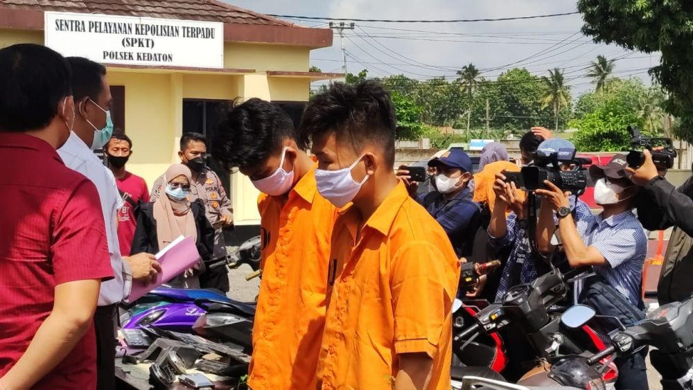 Polisi Bongkar Gudang Penyimpanan Motor Curian di Bandar Lampung