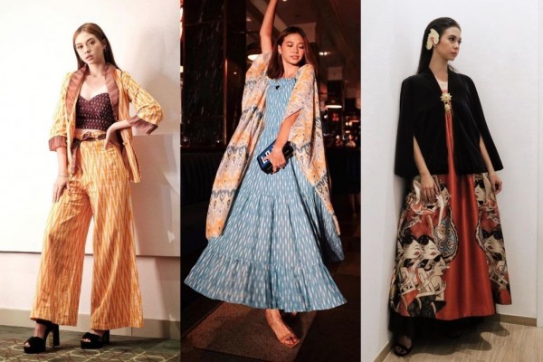 10 Gaya Modis Yuki Kato dengan Kain Etnik, Kondangan Fancy!
