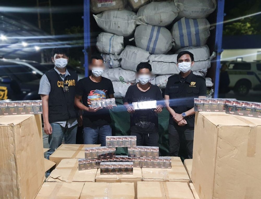 1,2 Juta Batang Rokok Pita Cukai Palsu Diamankan di Jalan Tol Lampung 
