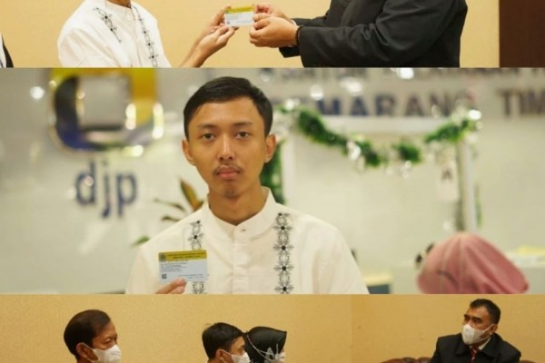 Potret Ghozali Everyday Bayar Pajak NFT di Semarang Pakai Baju Koko