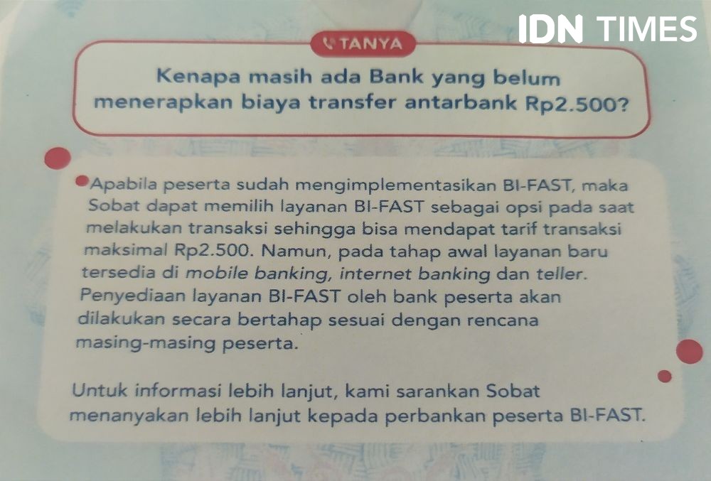 Ini Daftar Bank Kenakan Biaya Transfer Rp2.500 Lewat BI-Fast