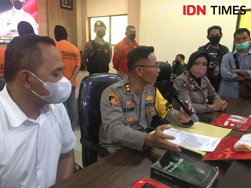 Polisi Amankan Tiga Orang Pelaku Tembakau Gorila Sintetis di Mataram
