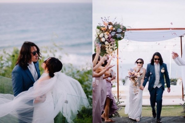 9 Dekorasi Pernikahan Ello, Berlatar Pantai Bali yang Cantik