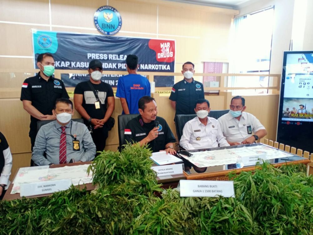 70 Kilogram Ganja di Bukit Barisan Ditemukan BNNK Empat Lawang
