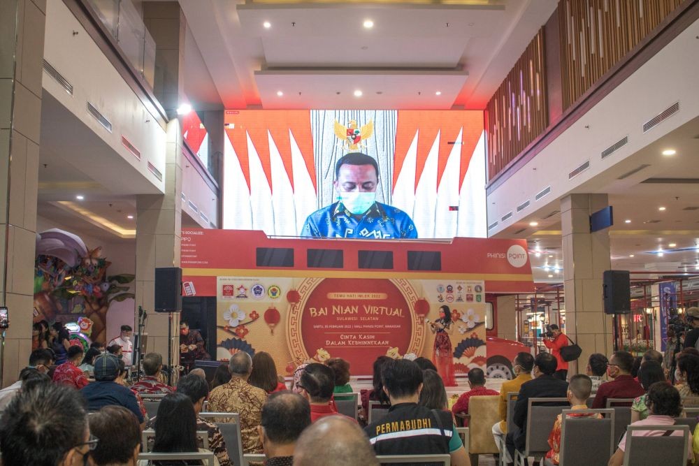 Temu Imlek Bai Nian di Makassar, Danny Tekankan Pentingnya Kolaborasi