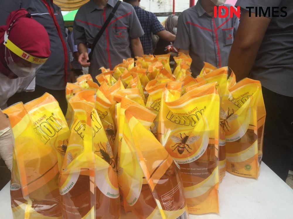 Operasi Pasar Murah Minyak Goreng di Pasar Kangkung Sempat Picu Kerumuman
