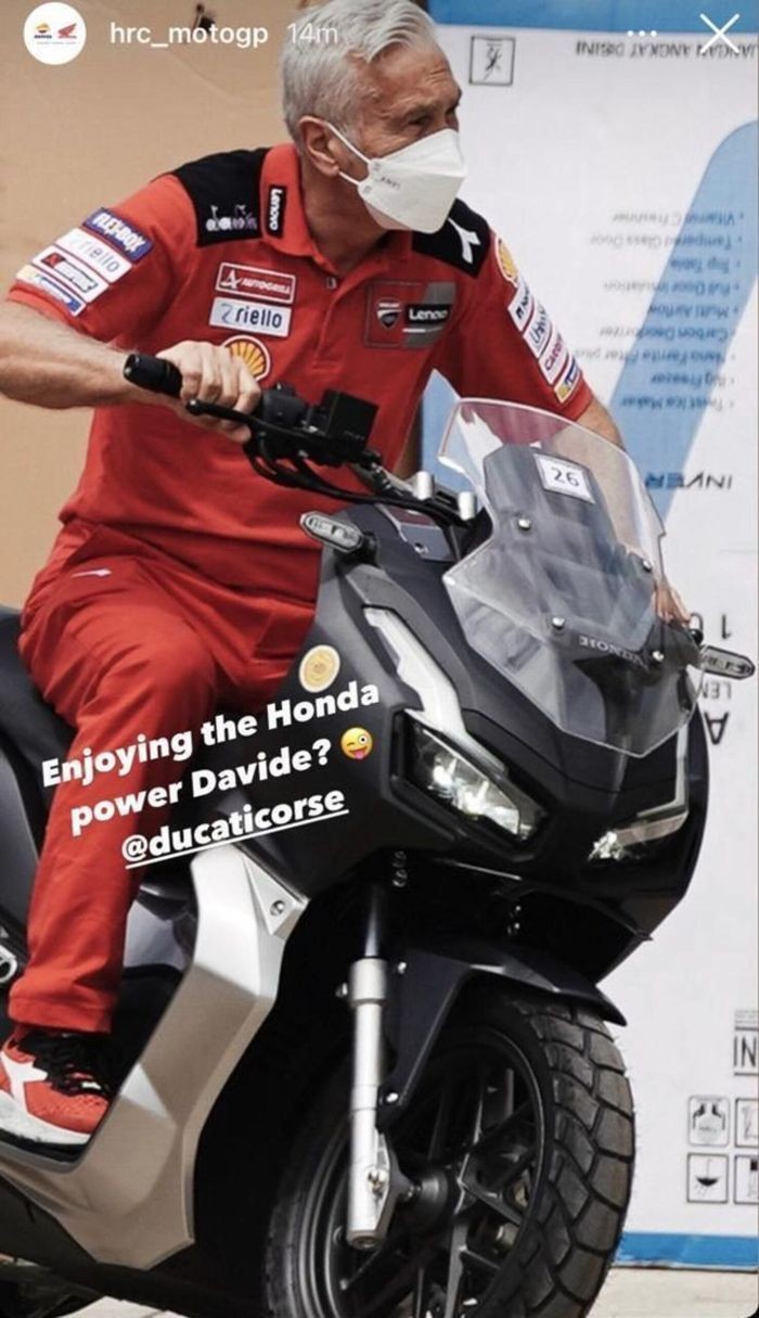 Bos Ducati Davide Tardozzi Jajal Sirkuit Mandalika Naik Honda ADV 150