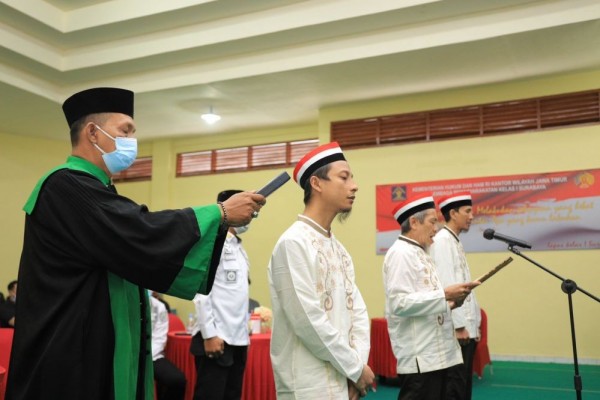 3 Napi Teroris di Lapas Surabaya Ikrar Setia pada NKRI