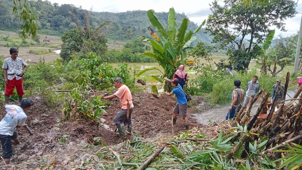 2 Desa di OKU Selatan Terjadi Longsor, Jalan Penghubung Putus