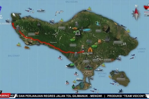 Lintasi 3 Kabupaten, Ini Daftar Lokasi Ruas Jalan Tol Gilimanuk-Mengwi