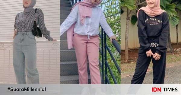 Ootd Hijab Pakai Celana Panjang Ala Putri Delina Geulis