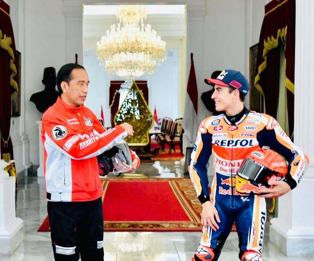 7 Potret Jokowi Sambut Pembalap MotoGP Di Istana Merdeka