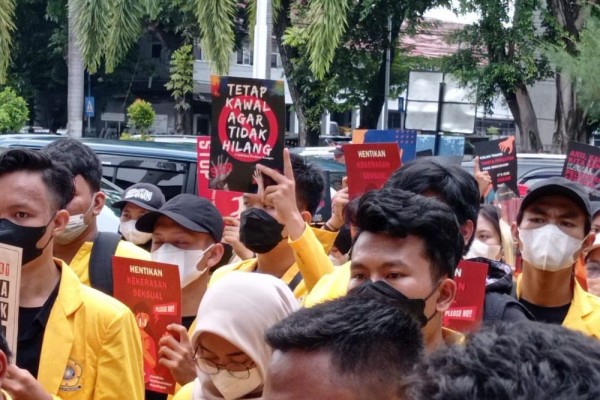 Kawal Kasus Pencabulan, Mahasiswa Unsri Datangi PN Palembang