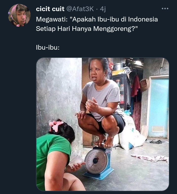 10 Jawaban Kocak Netizen ke Megawati Soal Ibu-Ibu Menggoreng