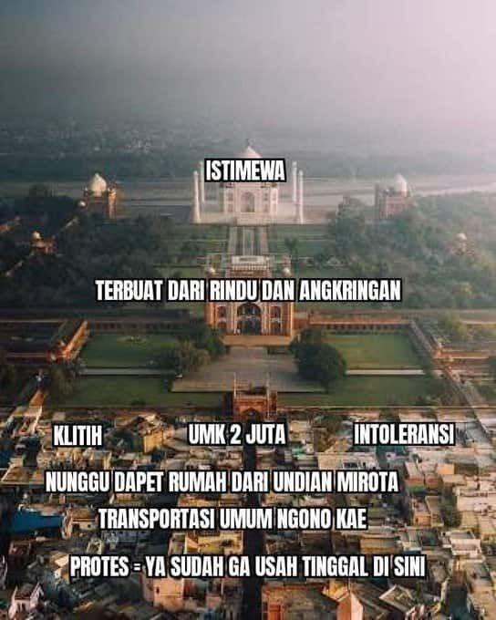 10 Meme Realitas Hidup di Jogja, Bikin Ketawa Sekaligus Ngelus Dada 