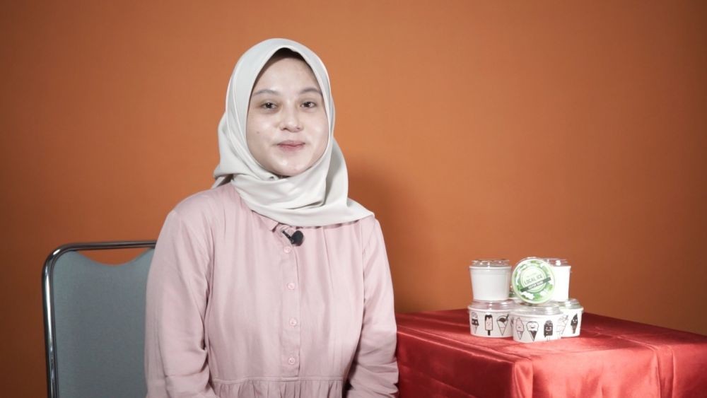 Kreatif! Mahasiswi Bangkalan Ini Bikin Es Krim dari Sayur Sawi