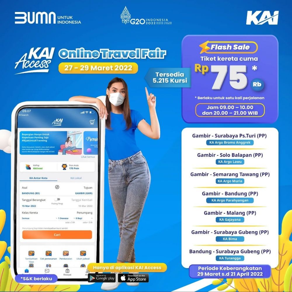 KAI Travel Fair 2022, Tiket Kereta Banting Harga hingga 60 Persen!