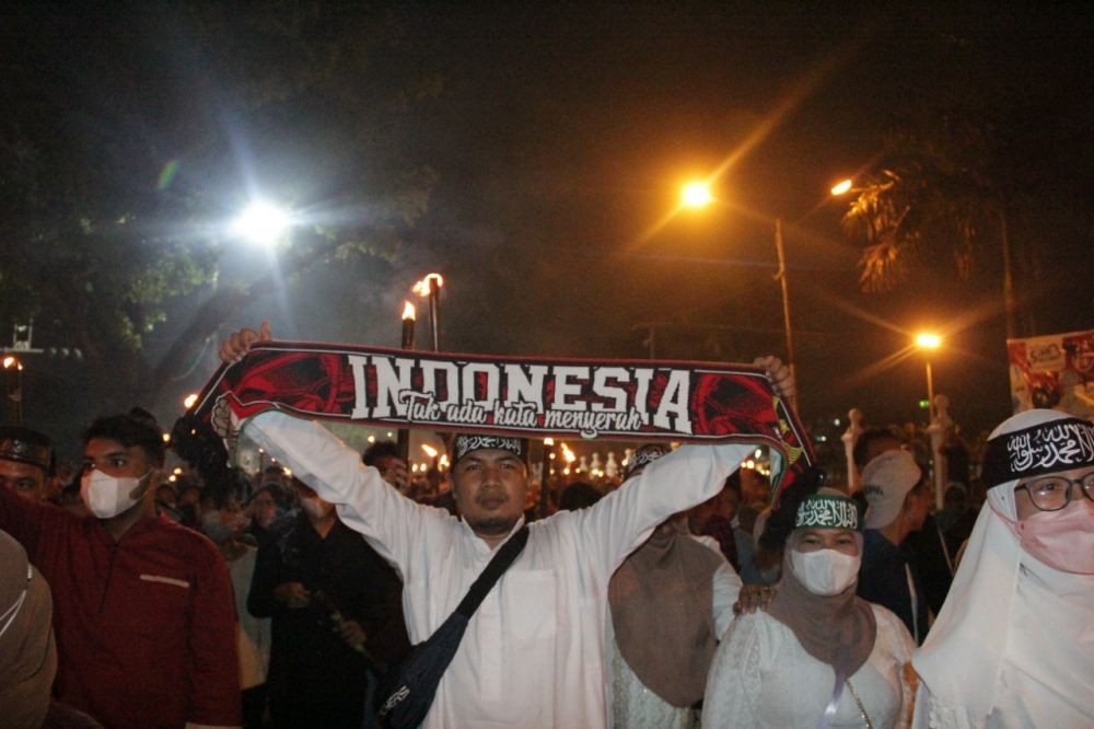 Semarak Pawai Obor Umat Islam di Medan Menyambut Ramadan