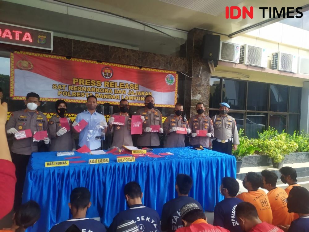 Ops Narkoba Bandar Lampung Polisi Tangkap 41 Tersangka, Ada Perempuan