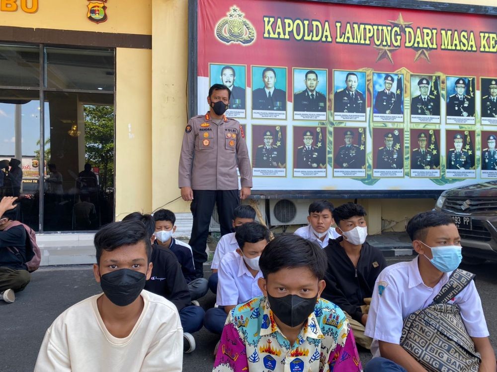 Puluhan Pelajar Sempat Diamankan saat Aksi Demo Bandar Lampung