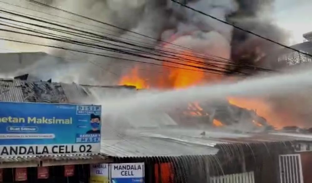 Kebakaran di Aspol Perintis Makassar, 36 Petak Rumah Hangus Terbakar